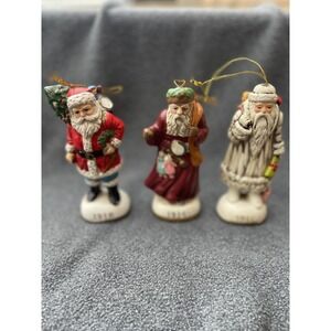 Lot Of 3 Christmas Reproductions Inc Memories Of Santa Ornaments 1990/1991
